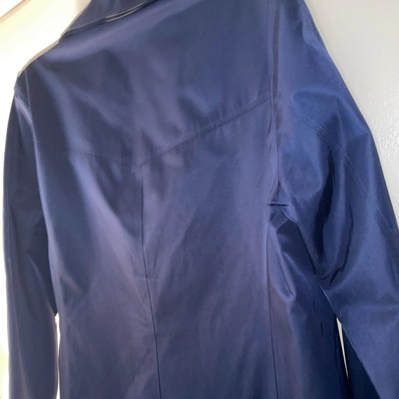 Nautica Navy Blue 3/4 Cut Rain Top Jacket - Picture 3 of 5